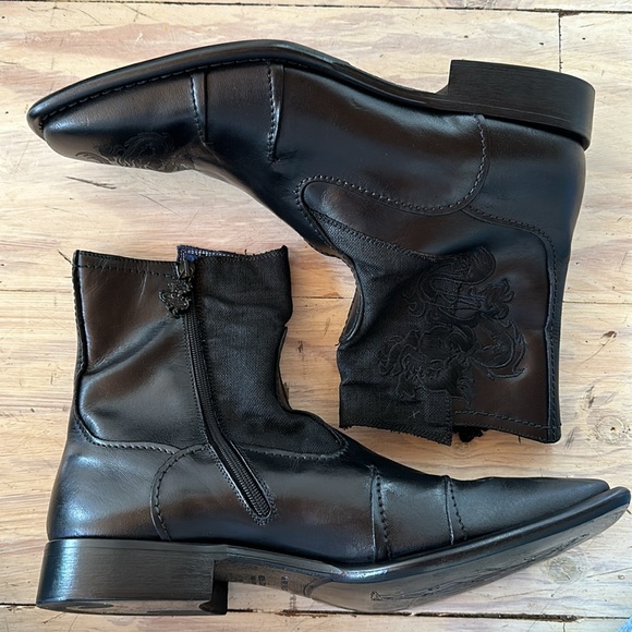 Mark Nason DESIGNER men’s dress boots VERY UNUSUAL Black 12 NEW in box - Picture 5 of 10